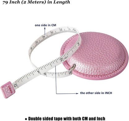 Tape Measure for Body Measuring, 79Inch/2Meters Retractable Measuring Tape for Body Fabric Sewing Tailor Cloth Knitting Craft Measurements Dual Sided