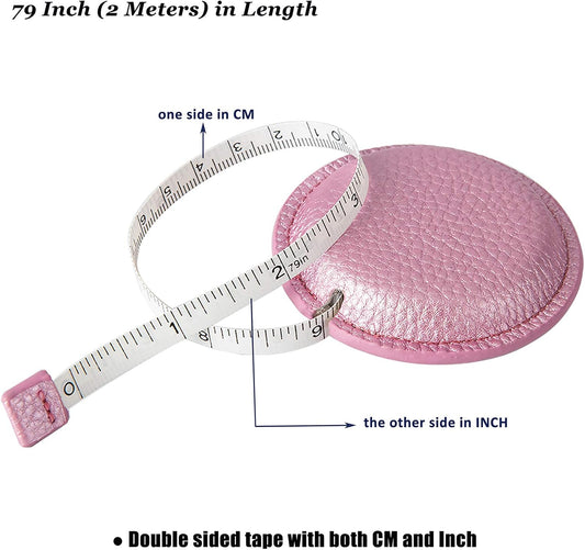 Tape Measure for Body Measuring, 79Inch/2Meters Retractable Measuring Tape for Body Fabric Sewing Tailor Cloth Knitting Craft Measurements Dual Sided