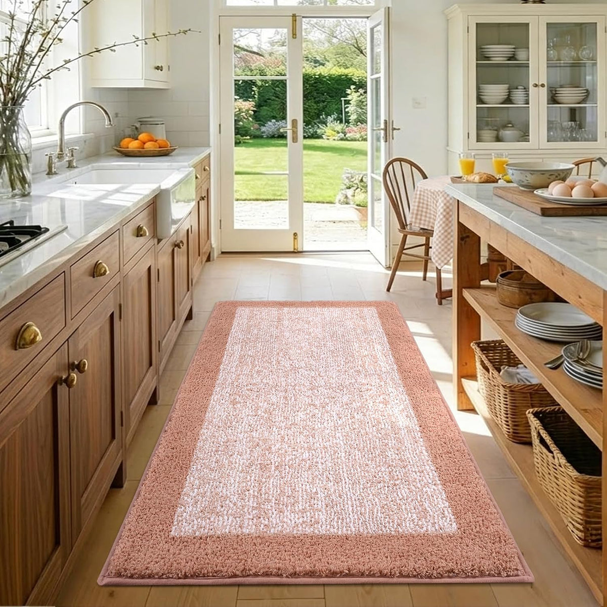 48x32 Large Bathroom Rugs Non Slip Washable, Soft Absorbent Bath Mat Pink