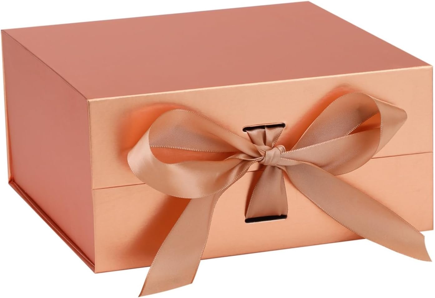 OEMVALATY Rose Gold Gift Box,6x6x3 Inches Gift Boxes with Lids for Presents with Magnetic Closure and Ribbon for Wedding,Storage,Birthday