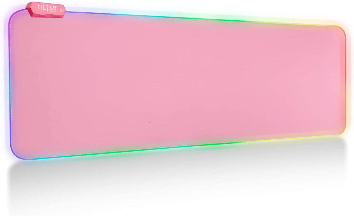 Pink Mouse Pad | RGB Gaming Mouse Pad Pink (Create Your Dream Setup) Large LED Mousepad Mats for Desk with 8 Light Modes, Smooth Gliding, and Easy to Clean - Girl Gaming Accessories