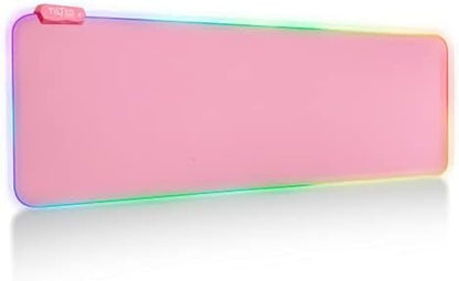 Pink Mouse Pad | RGB Gaming Mouse Pad Pink (Create Your Dream Setup) Large LED Mousepad Mats for Desk with 8 Light Modes, Smooth Gliding, and Easy to Clean - Girl Gaming Accessories