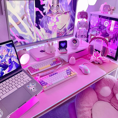 Pink Mouse Pad | RGB Gaming Mouse Pad Pink (Create Your Dream Setup) Large LED Mousepad Mats for Desk with 8 Light Modes, Smooth Gliding, and Easy to Clean - Girl Gaming Accessories