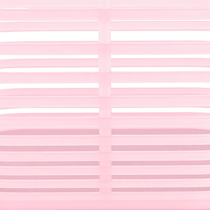 Set of 4 Large 18.8L Aria Decorative Plastic Organization and Storage Baskets - Perfect Bins for Home Office, Closet Shelves, Kitchen Pantry and All Bedroom Essentials, Pink