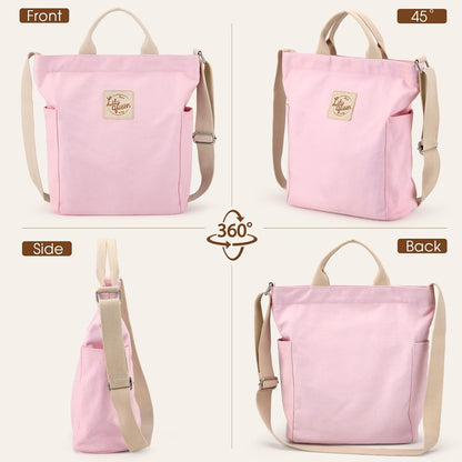 Women Canvas Tote Handbags Casual Shoulder Work Bag Crossbody