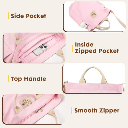 Women Canvas Tote Handbags Casual Shoulder Work Bag Crossbody
