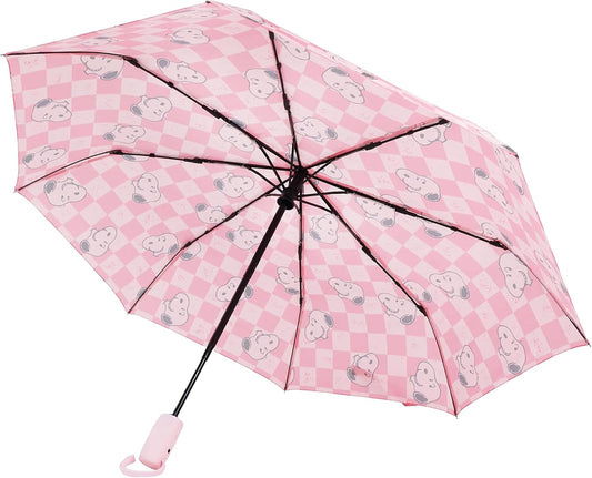 Snoopy Pink Checker Umbrella, Pink