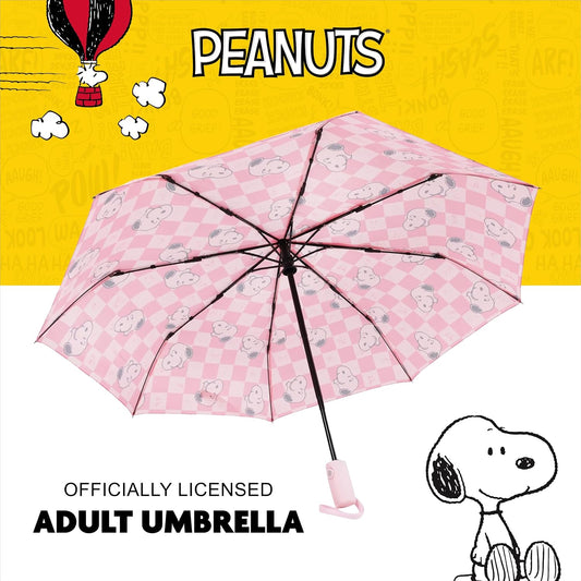 Snoopy Pink Checker Umbrella, Pink