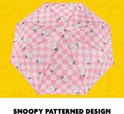 Snoopy Pink Checker Umbrella, Pink