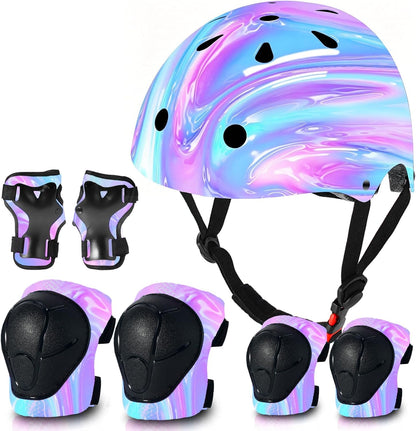 Adjustable Gradient Color Kids Bike Helmet for 1-3-5-8-14 Years