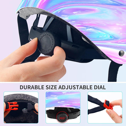 Adjustable Gradient Color Kids Bike Helmet for 1-3-5-8-14 Years