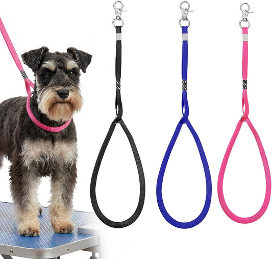 3 Pcs Grooming Loop, Nylon Restraint Noose Dog Grooming Leash | Adjustable Fixed Safety Tether Straps Grooming Supplies for Pet Grooming Table Bathtub