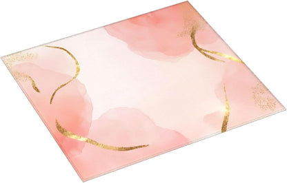 Pink Marble Print Microfiber Dish Drying Mat for Kitchen Counter 16x18 in Super Absorbent Drying Pad for Countertops, Sinks, Draining Racks with Hanging