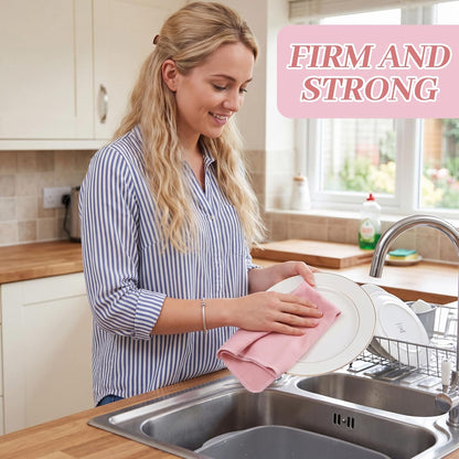 36 Pack Reusable Paper Towels Roll Cleaning Cloth, Pink