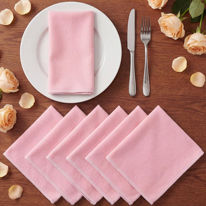 36 Pack Reusable Paper Towels Roll Cleaning Cloth, Pink