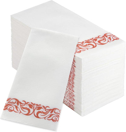 50 Disposable Guest Paper Napkins,Soft & Absorbent Line-Feel Dinner Napkin