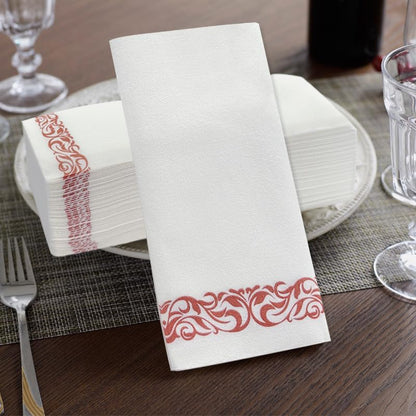 50 Disposable Guest Paper Napkins,Soft & Absorbent Line-Feel Dinner Napkin