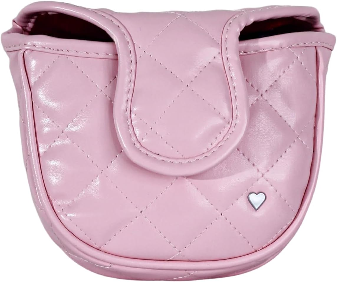 Mallet Putter Headcover Quilted Light Pink | Hand-Crafted | Magnetic Closure | Water-Resistant & Anti-Stain | Plush Lining | Heel-Shaft Fit