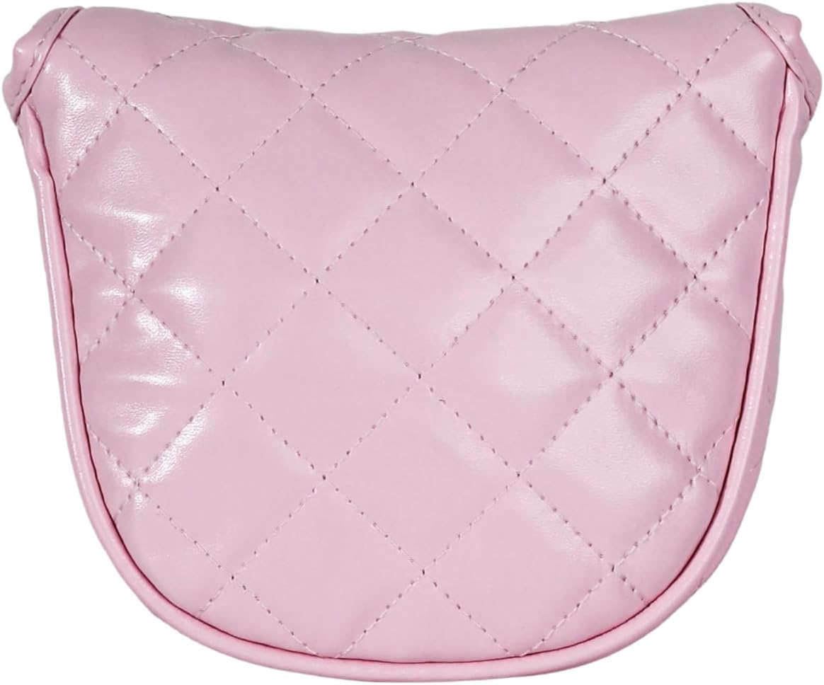 Mallet Putter Headcover Quilted Light Pink | Hand-Crafted | Magnetic Closure | Water-Resistant & Anti-Stain | Plush Lining | Heel-Shaft Fit