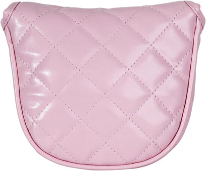 Mallet Putter Headcover Quilted Light Pink | Hand-Crafted | Magnetic Closure | Water-Resistant & Anti-Stain | Plush Lining | Heel-Shaft Fit