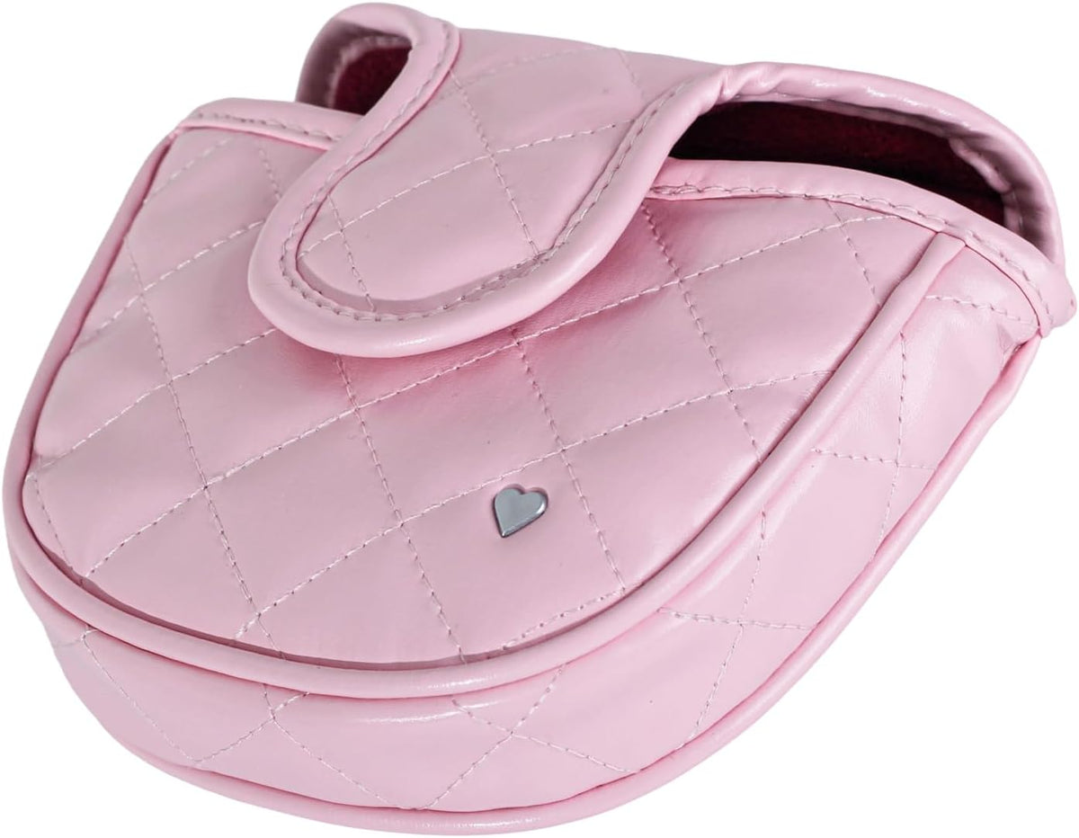 Mallet Putter Headcover Quilted Light Pink | Hand-Crafted | Magnetic Closure | Water-Resistant & Anti-Stain | Plush Lining | Heel-Shaft Fit