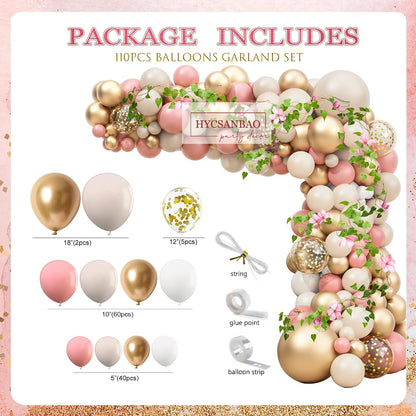 Baby Shower Decoration for Girl, Pink Rose Gold Baby Shower Party Supplies, Floral Gender Reveal Party Decor, Baby Boxes, Mom to Be Sash and Dad to Be Pin, Pink Balloon Arch Backdrop Tablecloth