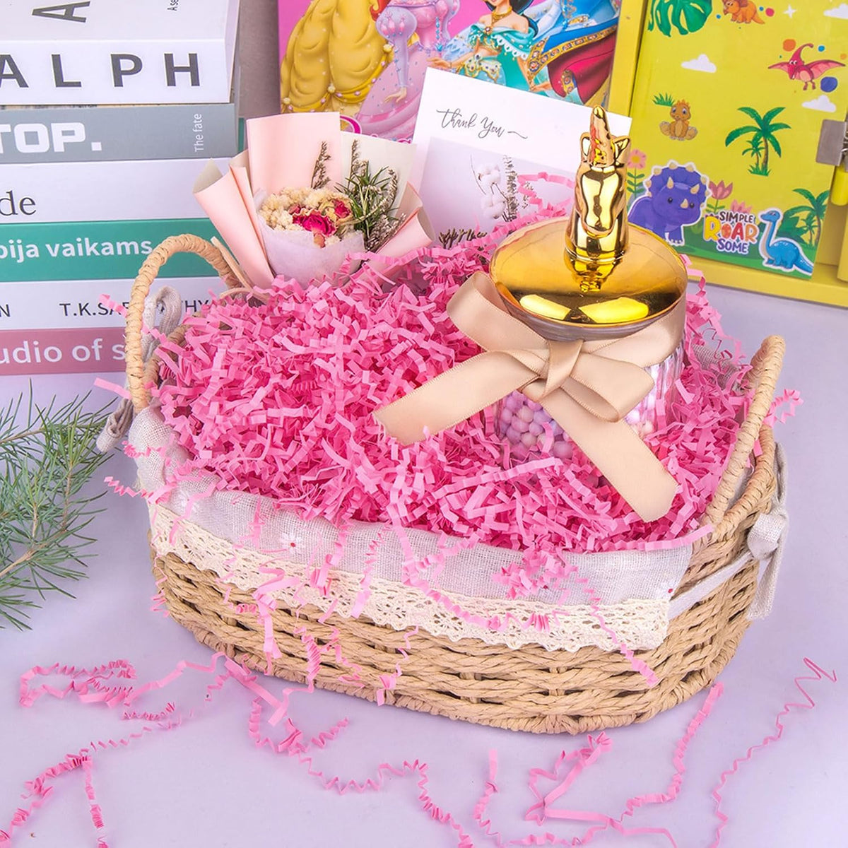 Crinkle Cut Paper Shred Filler Gift Cushion Streamer Pink