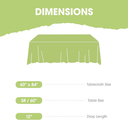 Rectangle Table Cloth 60" x 84" – Durable Polyester Tablecloth Offers Reusable & Washable Protection, Ideal for Outdoor Party, Picnic, Wedding, Banquet and Birthday, Pink