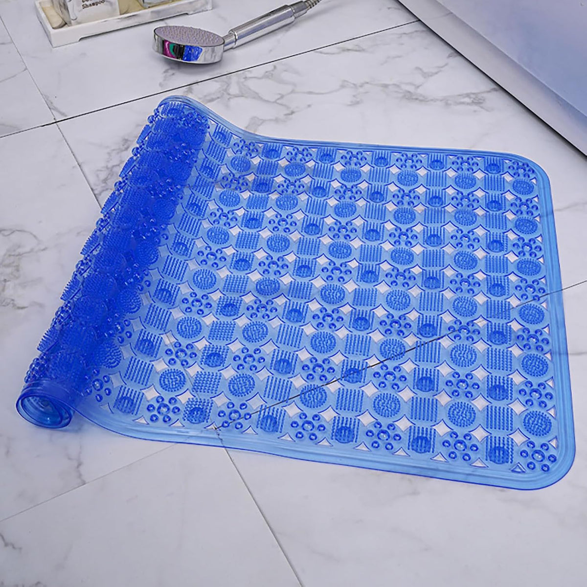 Transparent Bath Tub Mat Non Slip Easy to Clean, Non Slip Shower Matt for Bathroom Floor, Power Grip Bathtub Mats with Suction Cups, Machine Washable Bathroom Mats,Pink,36x69cm/14x27in