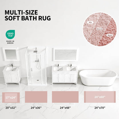 Bathroom Rugs 32" × 20", Extra Soft Absorbent Microfiber Bath Rugs