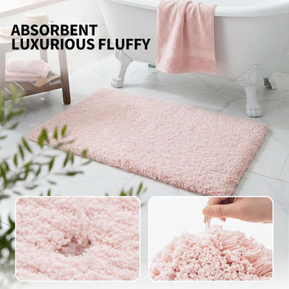 Bathroom Rugs 32" × 20", Extra Soft Absorbent Microfiber Bath Rugs