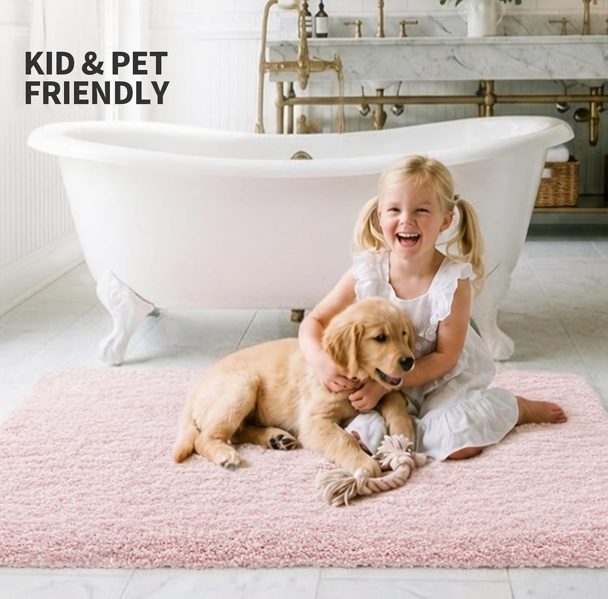 Bathroom Rugs 32" × 20", Extra Soft Absorbent Microfiber Bath Rugs