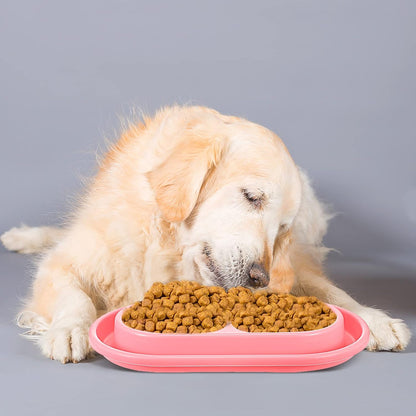 2 Pcs Ant Proof Cat Dog Bowl, 25oz Plastic Double Food Water Bowls