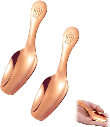 Dessert Spoon Stainless Steel Salt Spoon Short Handle Spoons Coffee Scoop Mini Spoons for Jars, Tea, Sugar, Honey, Spice, Ice Cream, Milk Powder