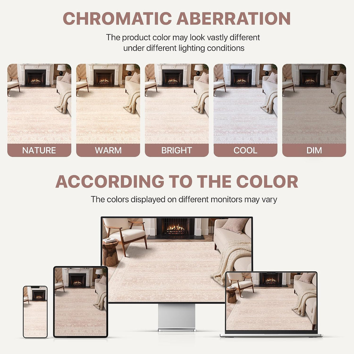 5X7 Pink Area Rug for Living Room, Washable Non Slip Rug