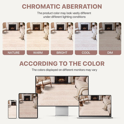 5X7 Pink Area Rug for Living Room, Washable Non Slip Rug