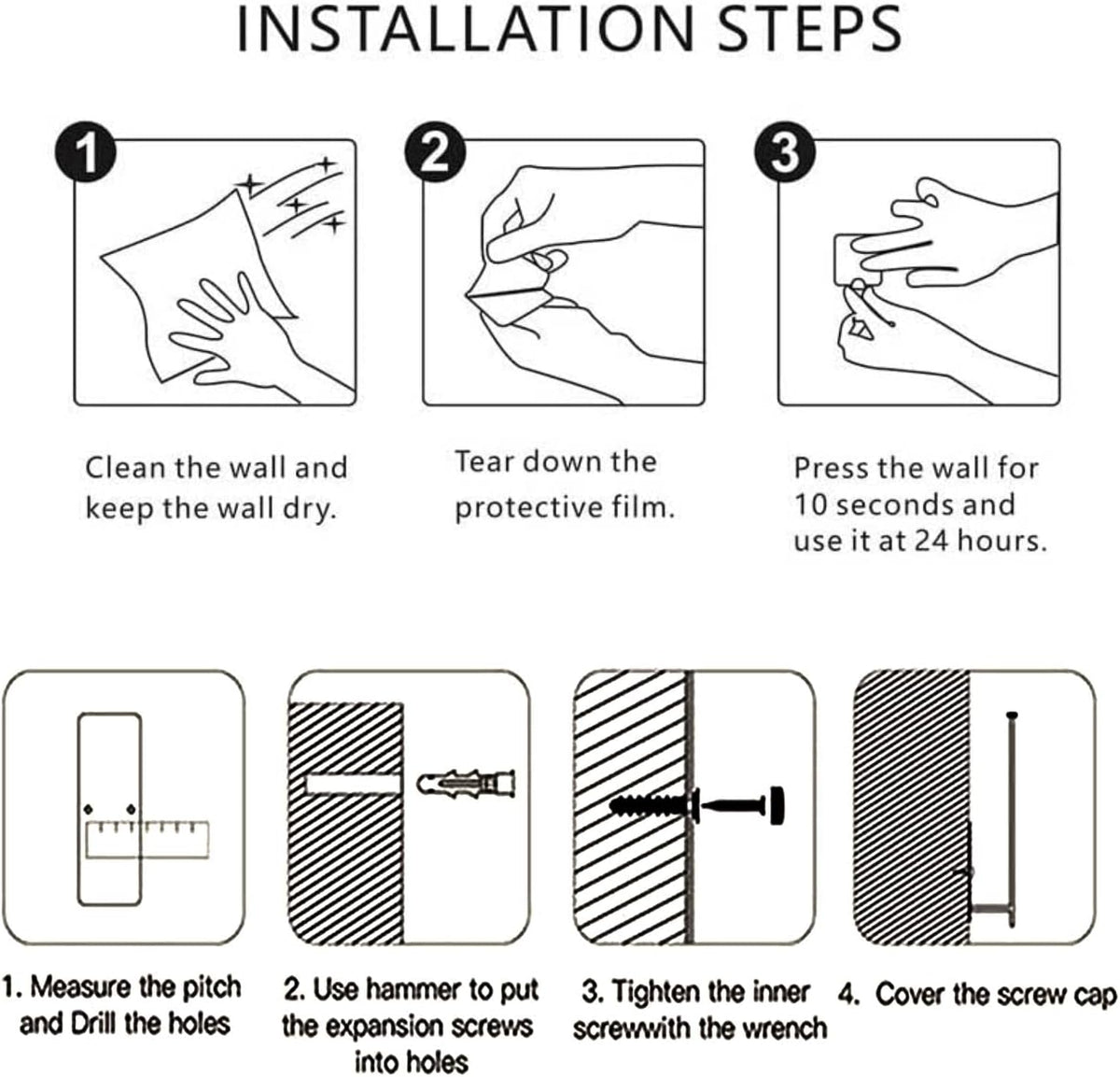 Pink Paper Towel Holder Self Adhesive or Drilling for Kitchen