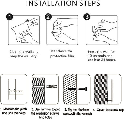 Pink Paper Towel Holder Self Adhesive or Drilling for Kitchen