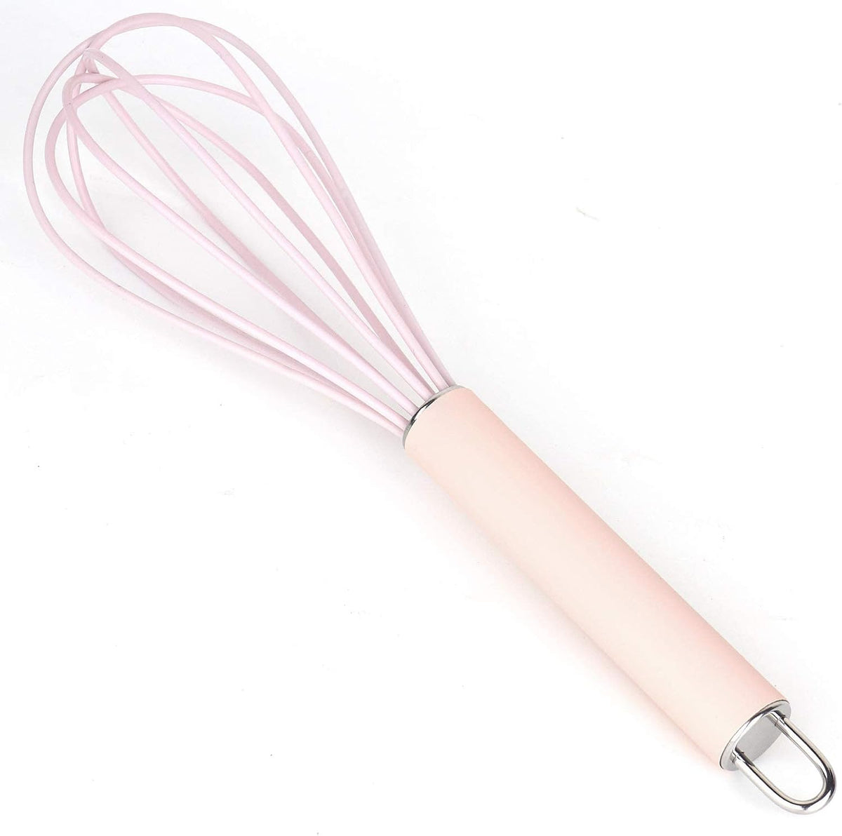 high temperature and easy to clean silicone whisk, wisk,stirrer, 10 inch, grip good grip design for Blending Whisking Beating Stirring Cooking Baking (1 Pack | Pink)