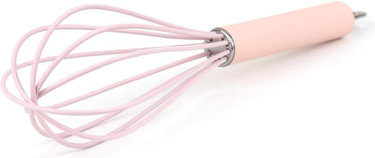 high temperature and easy to clean silicone whisk, wisk,stirrer, 10 inch, grip good grip design for Blending Whisking Beating Stirring Cooking Baking (1 Pack | Pink)