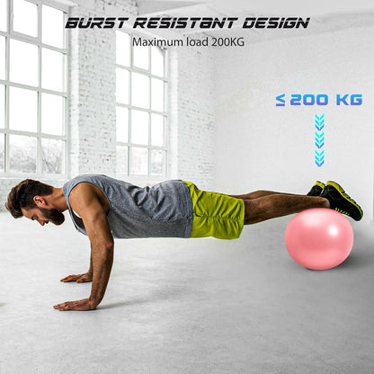 Soft Pilates Ball, 9 Inch Small Exercise Ball with Inflatable Straw