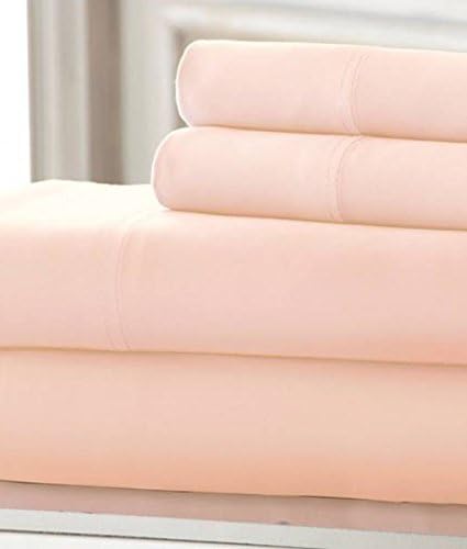 King Size Sheets Luxury Soft 100% Egyptian Cotton Sheet Set for King Size (76x80) Mattress Peach Color 550 Thread Count Deep Pocket Fits 14-16 Inches (Pattern : Solid)
