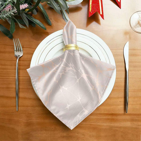 Pfrewn Rose Gold Marble Floral Cloth Napkins Set of 4 Marble Dinner Napkins Solid Washable Reusable Polyester Table Napkins Oversized 20"X20" with Hemmed Edges for Home Weeding Decoration