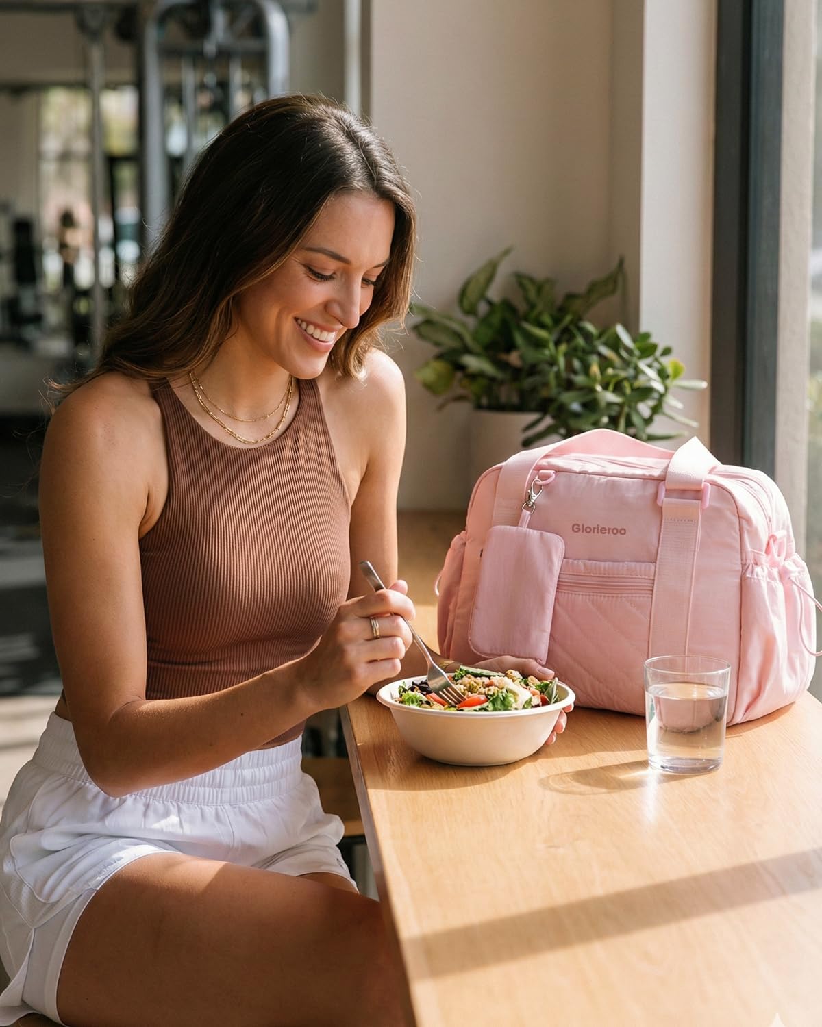 Small Gym Bag for Women - Duffle Weekender Work Duffel Carry on Tote Bag