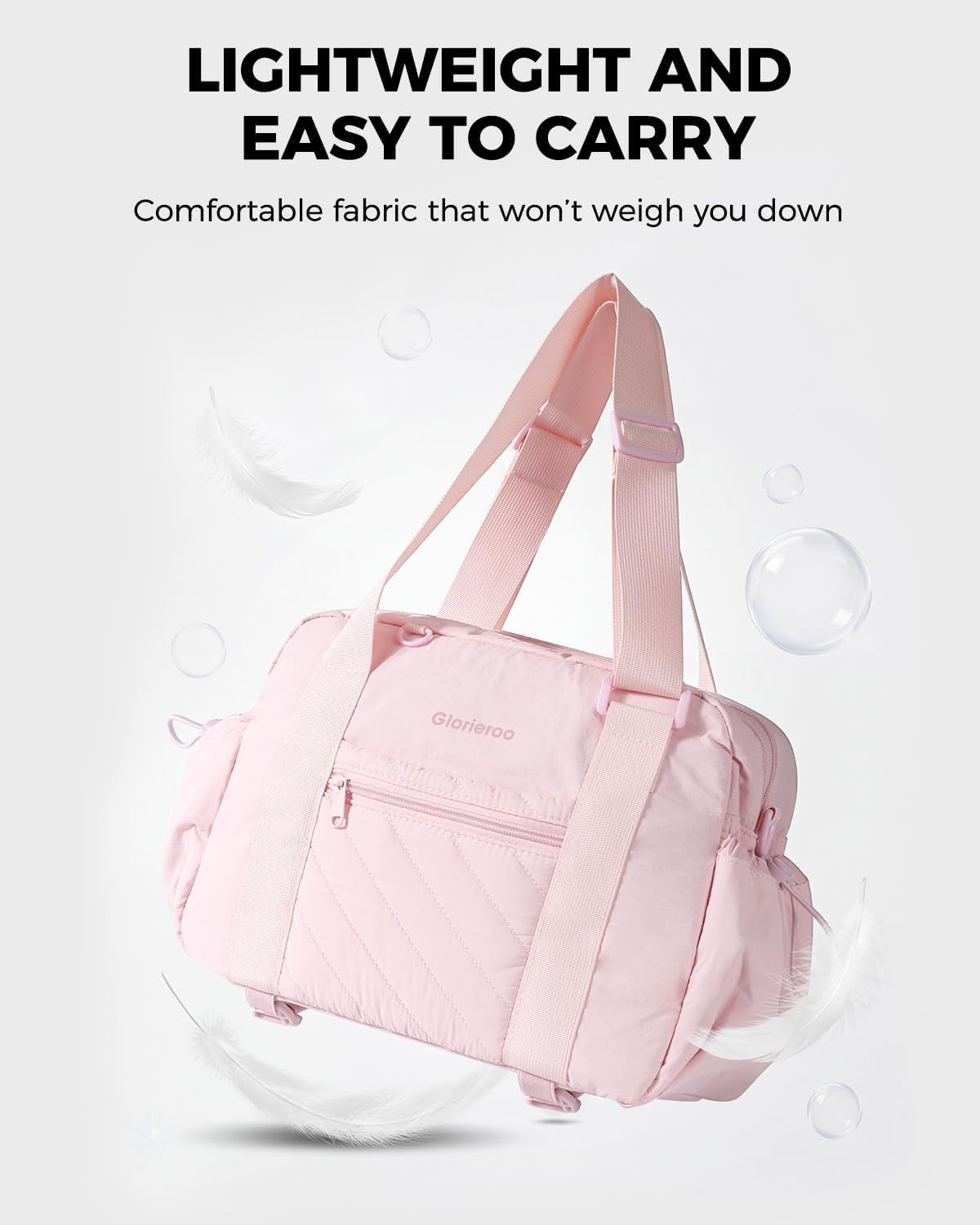 Small Gym Bag for Women - Duffle Weekender Work Duffel Carry on Tote Bag
