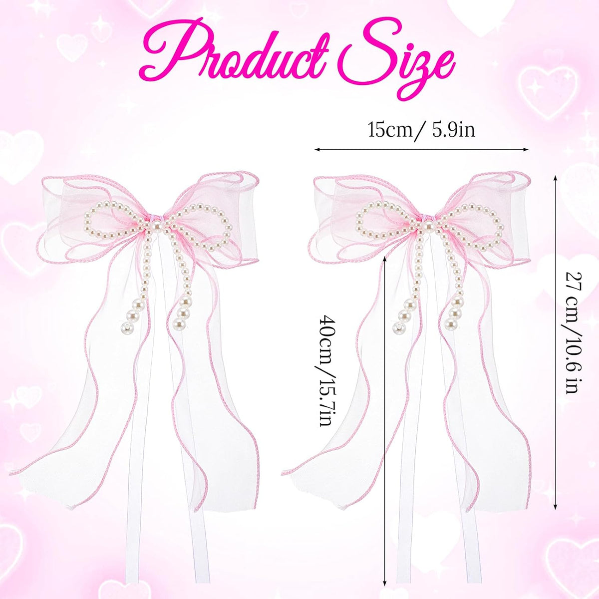 Bowknot Curtain Tiebacks, 2Pcs Pink Lace Bow Butterfly Tieback
