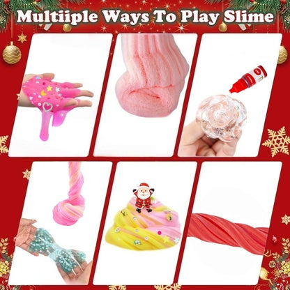 Advent Calendar 2025 Slime-Christmas Countdown Calendar - 24 Days of Surprises with DIY Slime Kit - Funny Christmas Slime Gifts Toy for Kids 4 5 6 7 8 9 10 11 12 Year Old Toddlers Girls Tweens