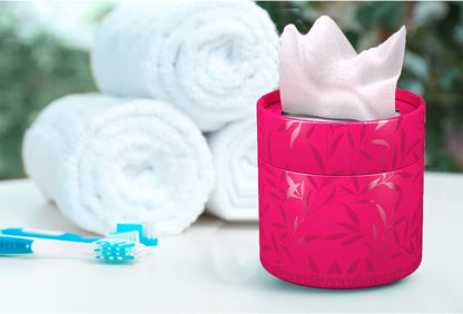 Renova White Facial Tissue-Colored Round Box 3 Ply-40 Tissues (Pink)
