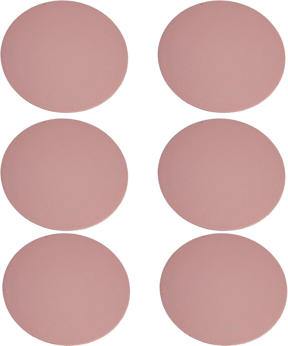 6PCS 4 Inch Round Coasters for Drinks, Non-Slip Table Protectors with Waterproof Surface for Hot & Cold Beverages (Pink)
