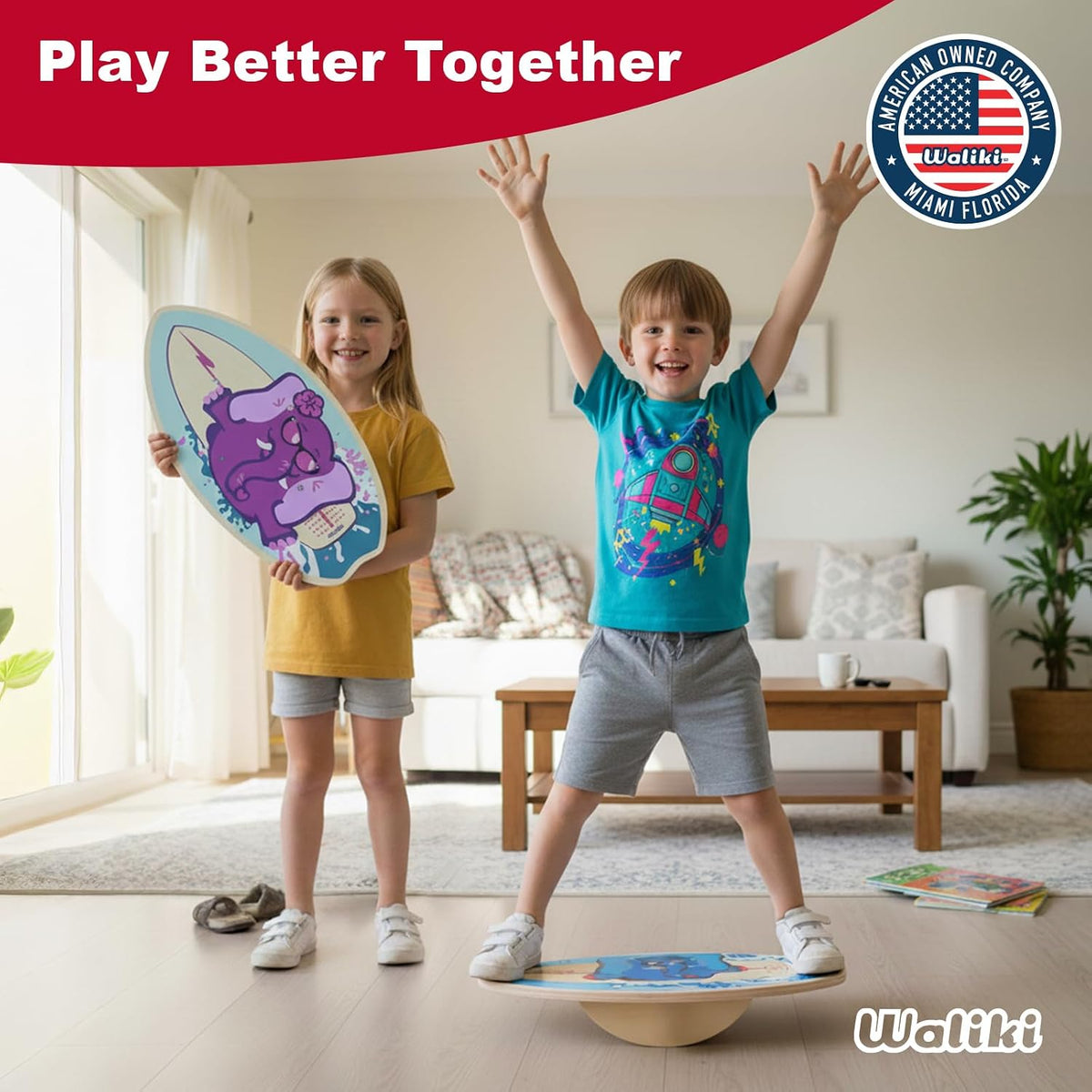 Wood Balance Board | Ages 3-8 | Toddlers and Kids